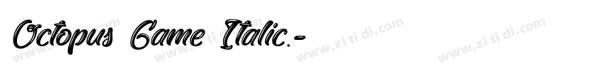 Octopus Game Italic.字体转换